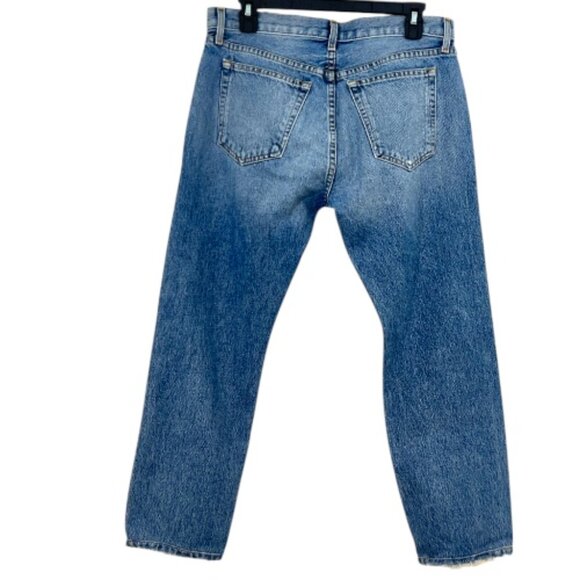 KHAITE Kyle Distressed Jeans Size 27 Pre-Loved Altered - READ DESCRIPTION - Picture 4 of 8